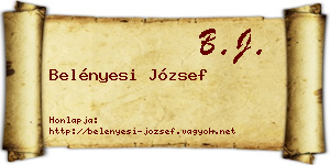 Belényesi József névjegykártya