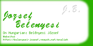 jozsef belenyesi business card