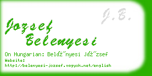 jozsef belenyesi business card